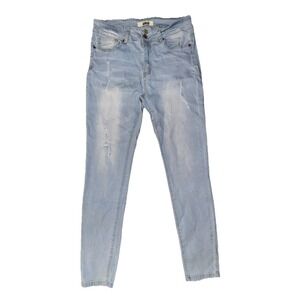 California Vintage Size 11 Light Wash Distressed Skinny Jeans Stretch (FLAW)